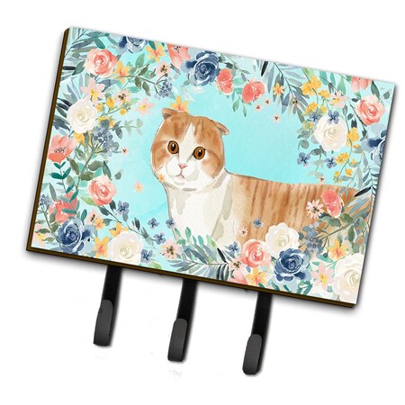 Carolines Treasures Scottish Fold Spring Flowers Leash or Key Holder CK3397TH68